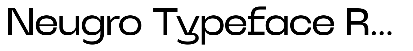 Neugro Typeface Regular